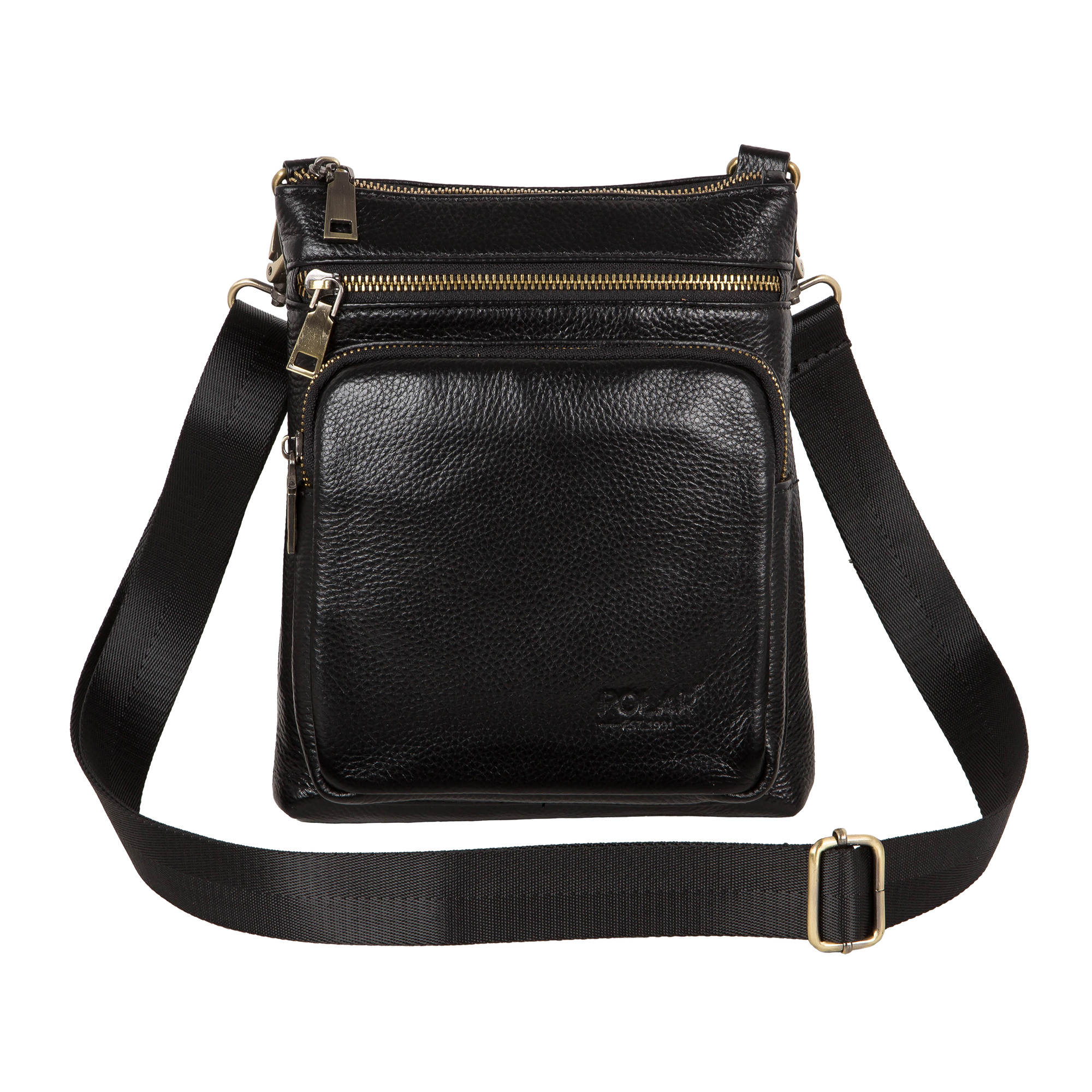 Кожаная сумка на плечо POLAR 0500302 Black