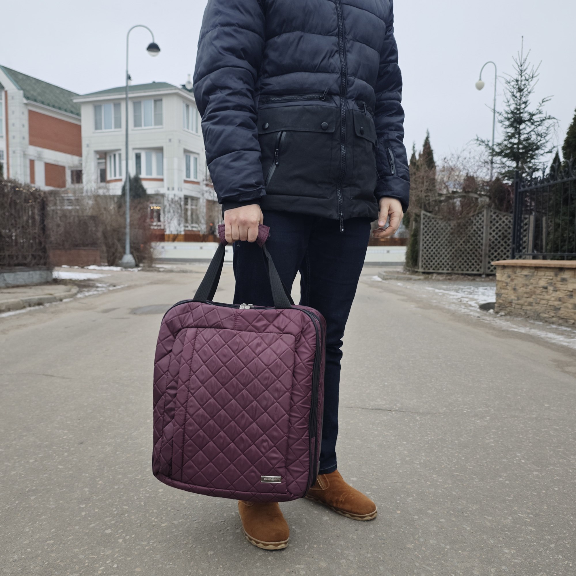 Сумка на колесах для ручной клади POLAR 7058 Bordo