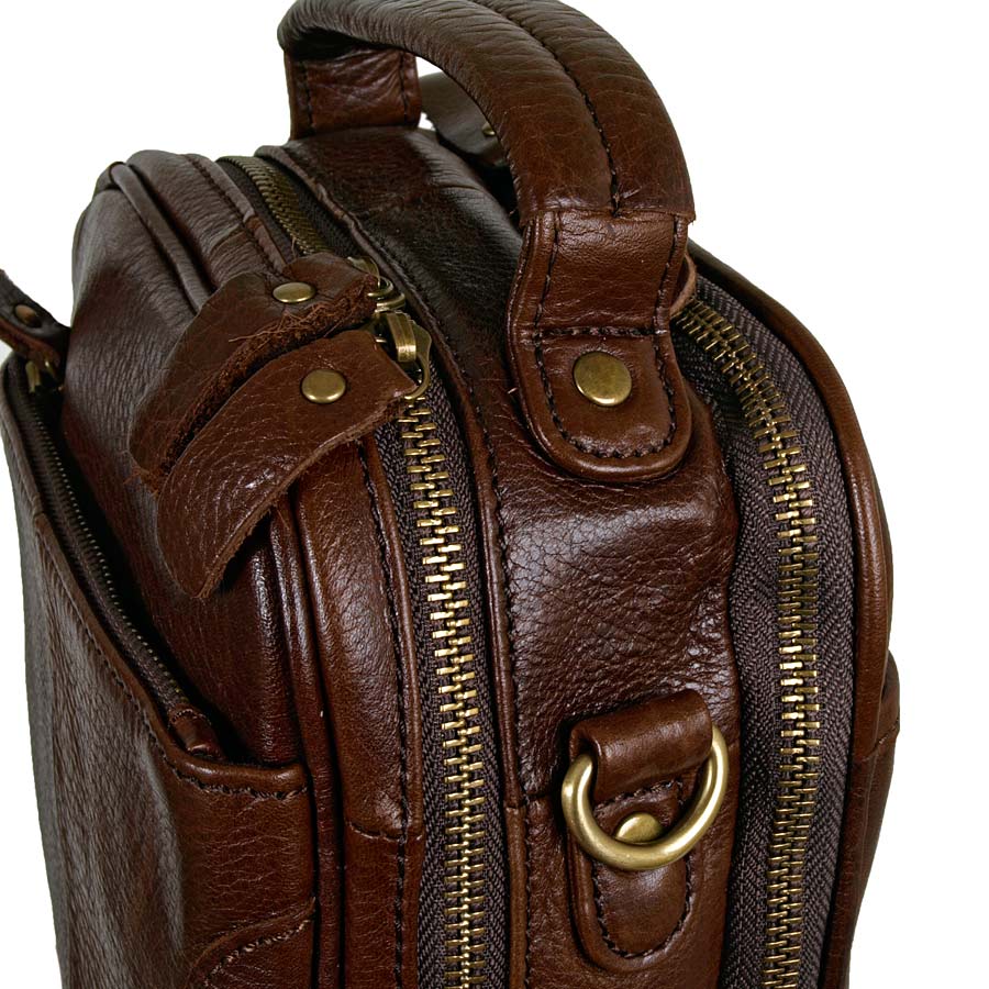 Мужская кожаная сумка POLA 3281 Brown