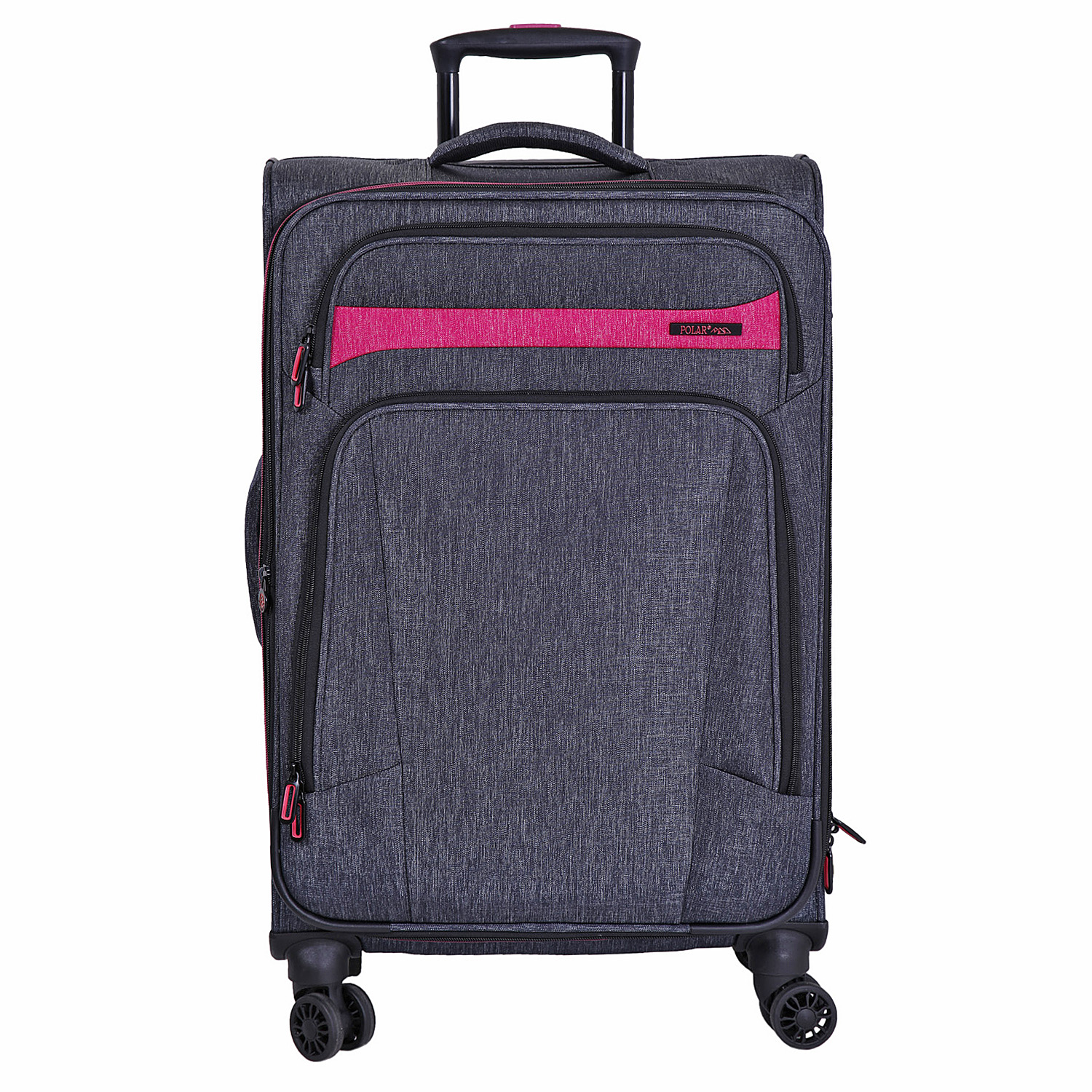 Суперлегкий чемодан среднего размера POLAR Р18А13-23" Black
