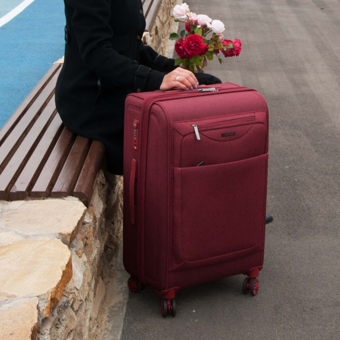 Чемодан средний POLAR Р1927-24" Bordo