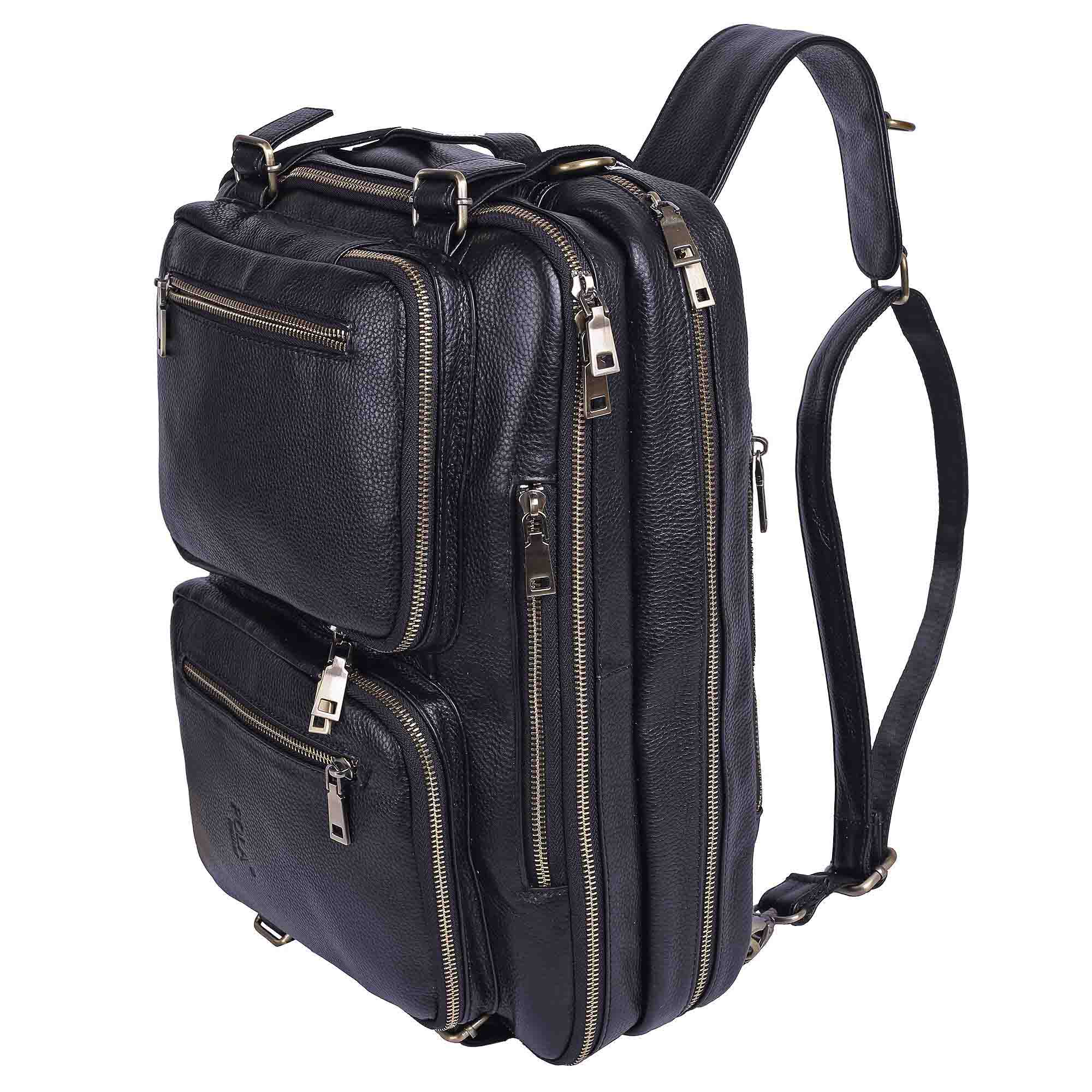 Сумка-рюкзак из натуральной кожи POLA 6031 Black