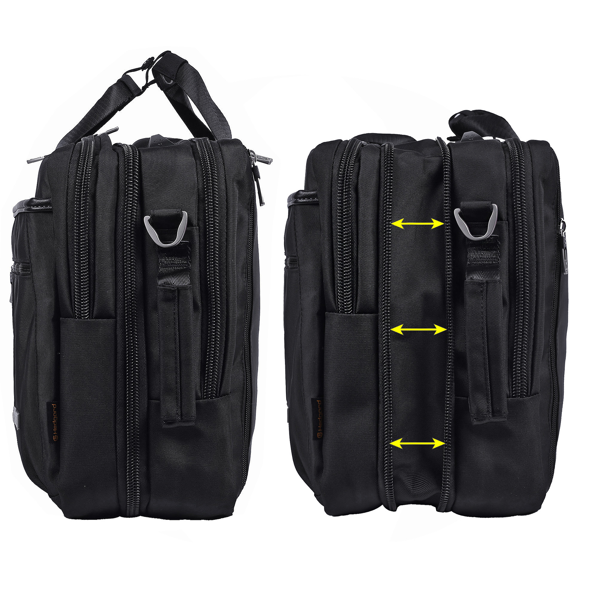 Мужская раздвижная сумка-рюкзак  Hedgard 1340 Black