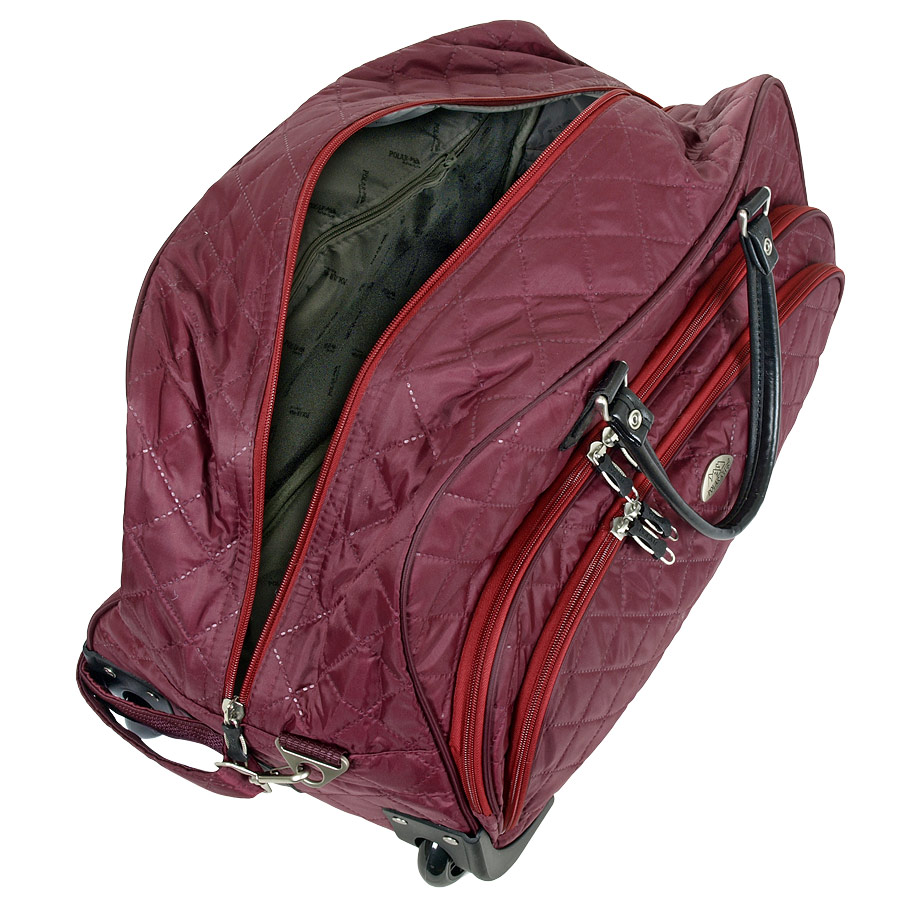 Женская сумка на колесах POLAR 7050 Bordo