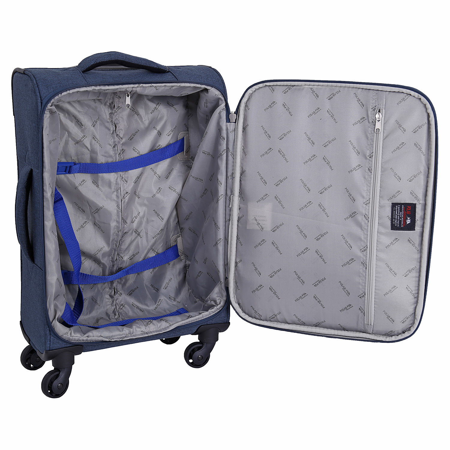 Чемодан на 4х колесах POLAR Р18А07-19" Blue