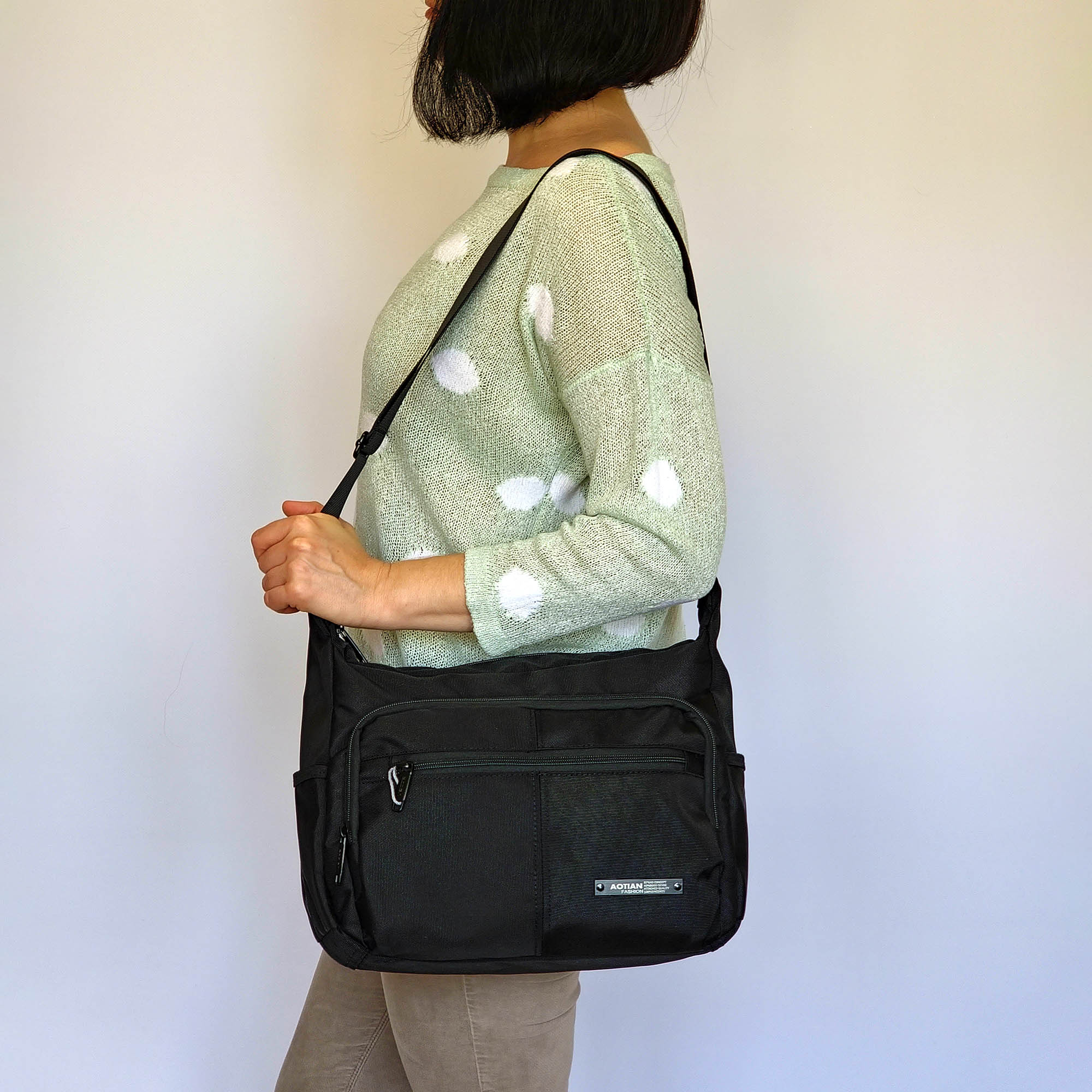 Сумка на плечо унисекс AOTIAN 20803 Black